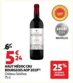 Auchan Haut Médoc Cru Bourgeois Aop 2019 offre