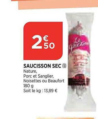 Bi1 Saucisson Sec offre