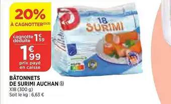 Bi1 Bâtonnets De Surimi Auchan offre
