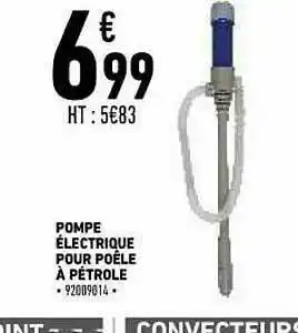 Brico Cash Pompe électrique Pour Poêle à Pétrole offre