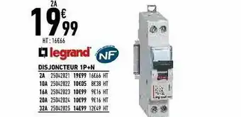 Disjoncteur 1p+n Legrand