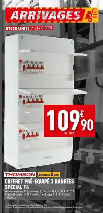 Brico Cash Coffret Pré-équipé 3 Rangées Thomson offre
