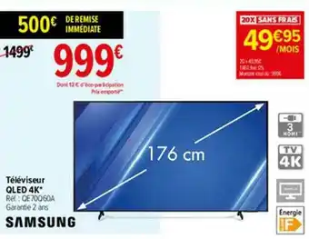 Carrefour Téléviseur Qled 4k Samsung offre