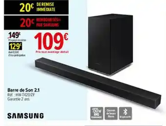 Carrefour Barre De Son 2.1 Samsung offre
