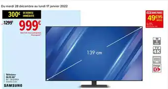 Carrefour Téléviseur Qled 4k Samsung offre
