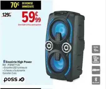 Carrefour Enceinte High Power Poss offre