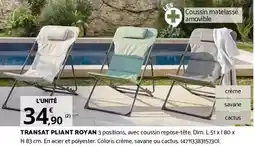 Bricomarché Dim - transat pliant royan 3 offre