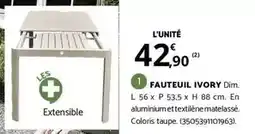 Bricomarché Dim - fauteuil ivory offre