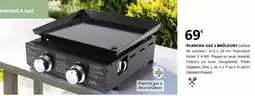 Bricomarché Dim - plancha gaz 2 brûleurs offre