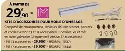 Bricomarché Kits d'accessoires pour voile d'ombrage offre