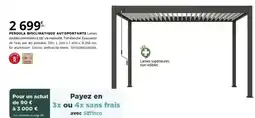 Bricomarché Dim - pergola bioclimatique autoportante offre