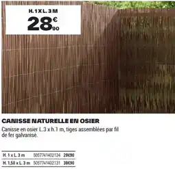 Brico Dépôt 3m - canisse naturelle en osier offre