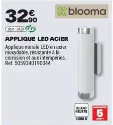 Brico Dépôt Blooma - applique led acier offre