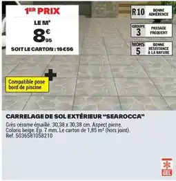 Brico Dépôt Carrelage de sol extérieur searocca offre