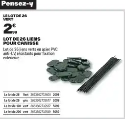 Brico Dépôt Lot de 26 liens pour canisse offre