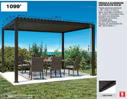 Brico Dépôt PERGOLA ALUMINIUM ANTHRACITE offre
