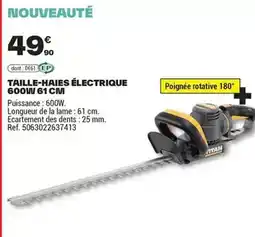 Brico Dépôt Taille-haies électrique 600w 61 cm offre