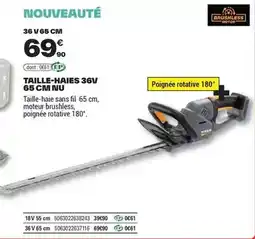 Brico Dépôt Titan - taille-haie 36v 65 cm nu offre