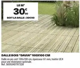 Brico Dépôt Dalle bois davia 100x100 cm offre