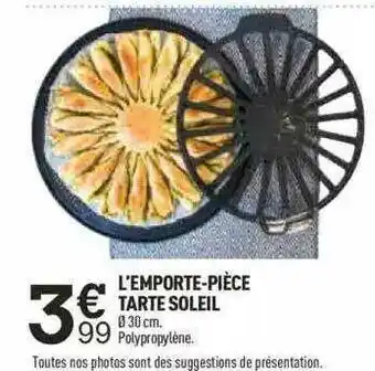 Centrakor L'emporte-pièce Tarte Soleil offre