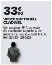 Brico Dépôt Veste softshell cladinel offre