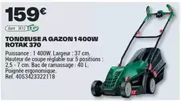 Brico Dépôt Tondeuse a gazon 1400 w rotak 370 offre