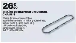 Brico Dépôt Chaîne 20 cm pour universal chain 18 offre