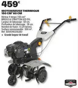 Brico Dépôt Titan - motobineuse thermique 150 cm 60 cm offre