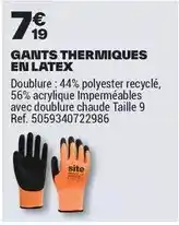 Brico Dépôt Gants thermiques en latex offre