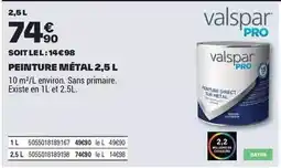 Brico Dépôt Valspar - peinture métal 2,5 l offre