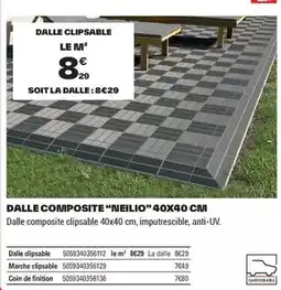 Brico Dépôt Dalle composite neiglio 40x40 cm offre