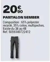 Brico Dépôt Pantalon seim offre