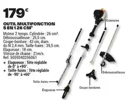 Brico Dépôt Outil multifonction 5 en 126 cm offre