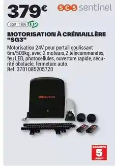 Brico Dépôt Ogo - motorisation à crémaillere sg3 offre