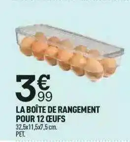 Centrakor La Boîte De Rangement Pour 12 Oeufs offre