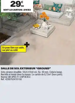 Brico Dépôt Dalle de sol exterieur ground offre