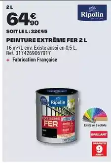 Brico Dépôt Ripolin - peinture extreme fer 2 l offre