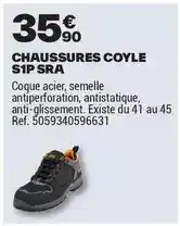 Brico Dépôt Chaussures coyle s 1p sra offre