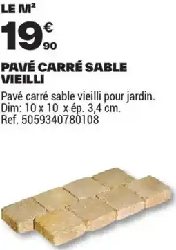 Brico Dépôt Pavé carré sable vieilli offre