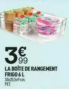 Centrakor La Boîte De Rangement Frigo 6 L offre