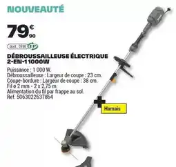 Brico Dépôt Débroussailleuse électrique 2-en-1 1000w offre