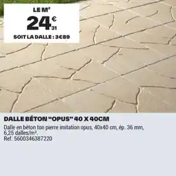 Brico Dépôt Dalle béton opus offre