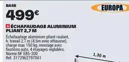 Brico Dépôt Échafaudage aluminium pliant 2,7 m offre