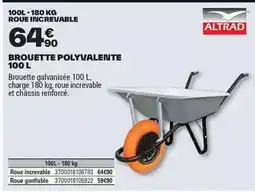 Brico Dépôt Altrad - brouette polyvalente 100l offre