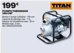 Brico Dépôt Titan - pompe thermique 196 cm offre