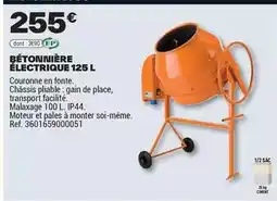 Brico Dépôt Bétonnière électrique 125 l offre