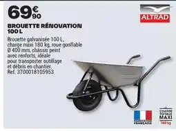 Brico Dépôt Altrad - brouette rénovation 100l offre