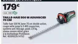 Brico Dépôt Taille-haie 500 w advanced 70 cm offre