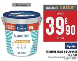 Brico Cash Ripolin - peinture murs & plafonds 15l offre