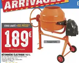 Brico Cash Dim - bétonnière électrique 141 l offre